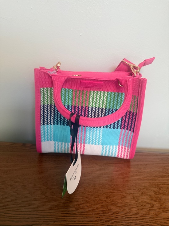 kate spade Handbags - Kate Spade for Target Pink Multicolor Plaid Canvas Tote